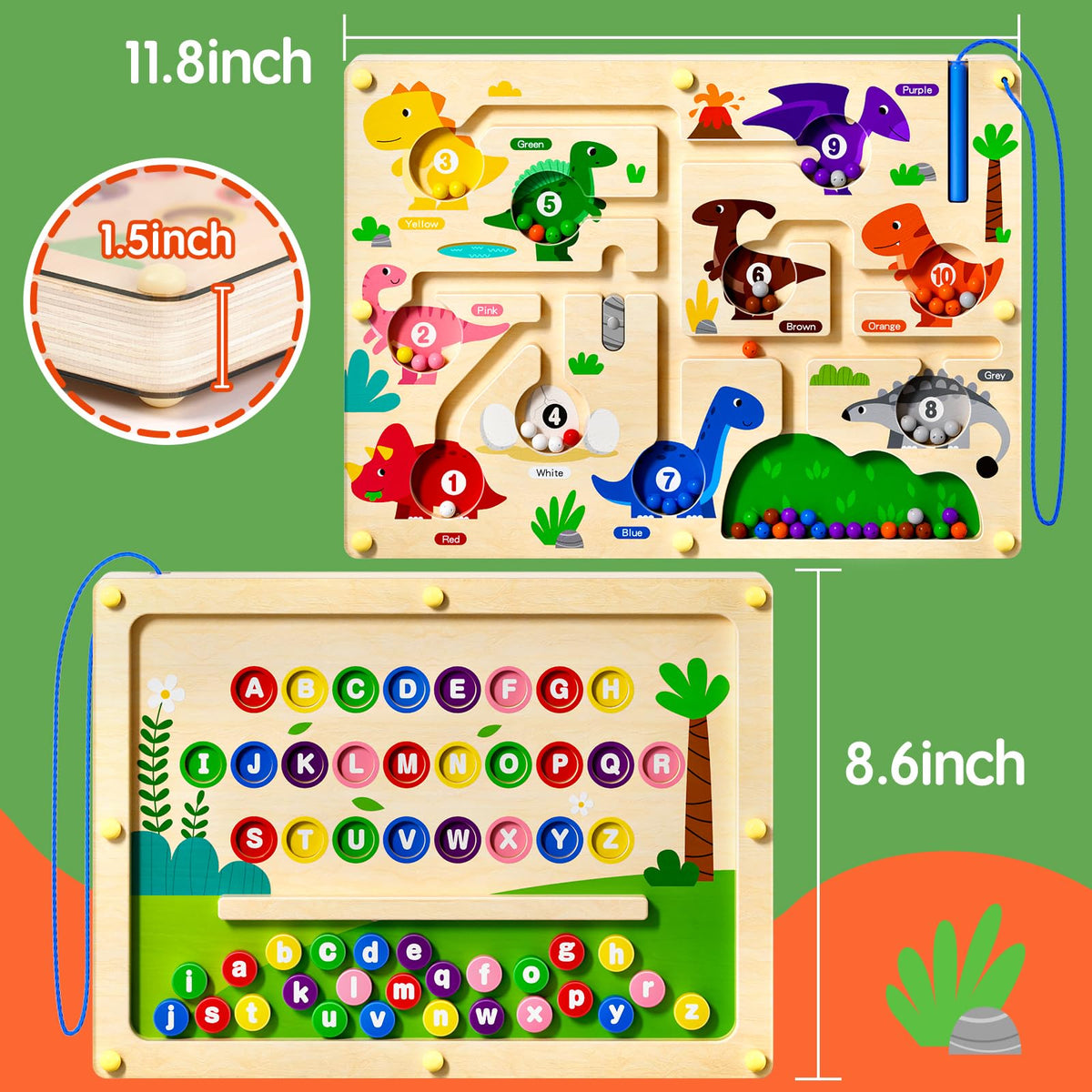UMEREACT bright multicolor magnets provide engaging, tactile play.