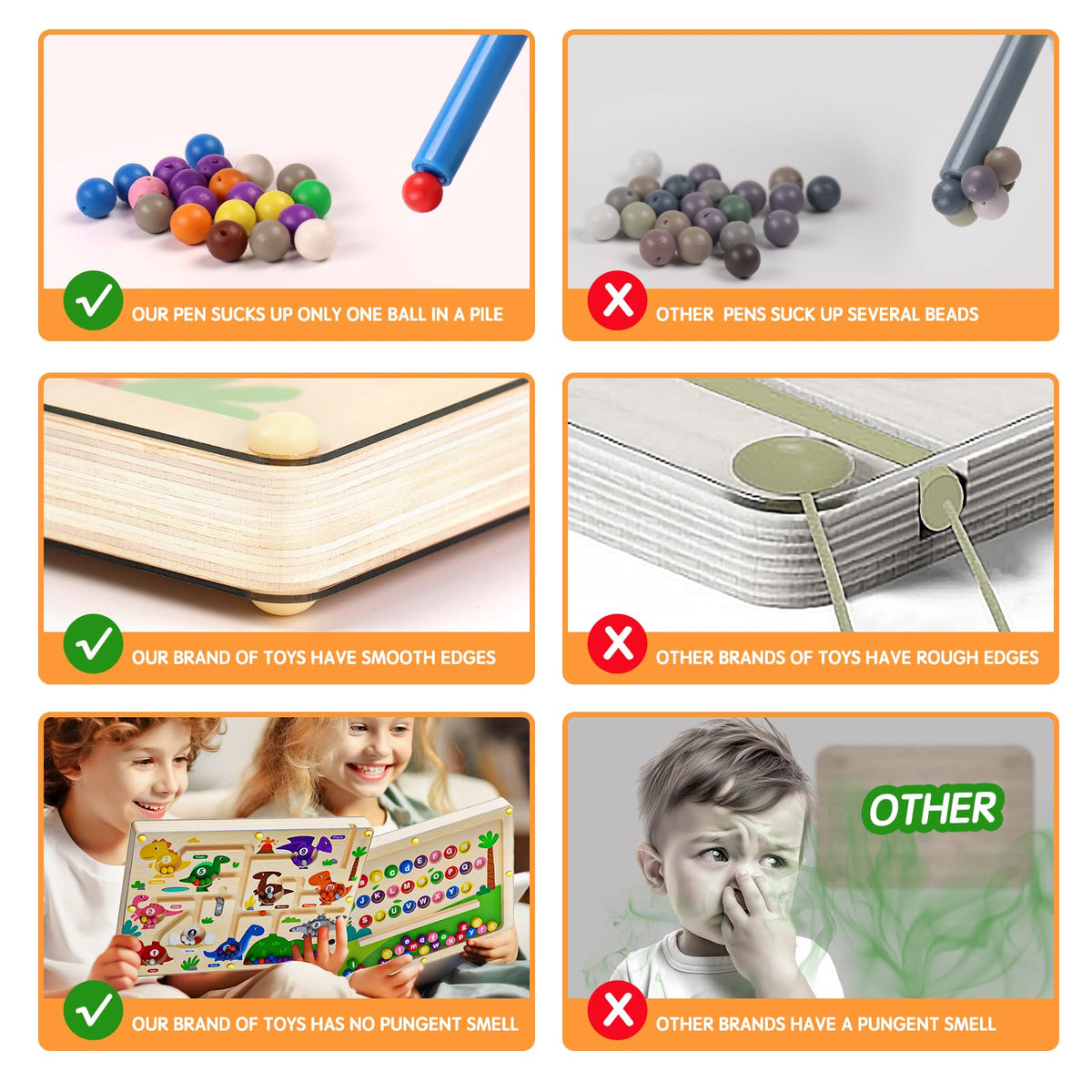 UMEREACT travel-ready double-sided maze for on-the-go learning.