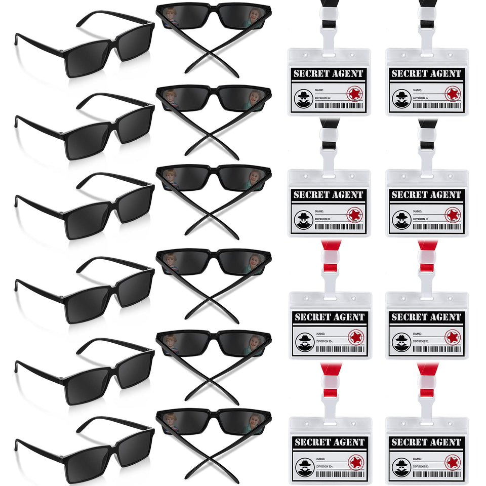 Umigy secret agent name tags front view for party cosplay and easy identification