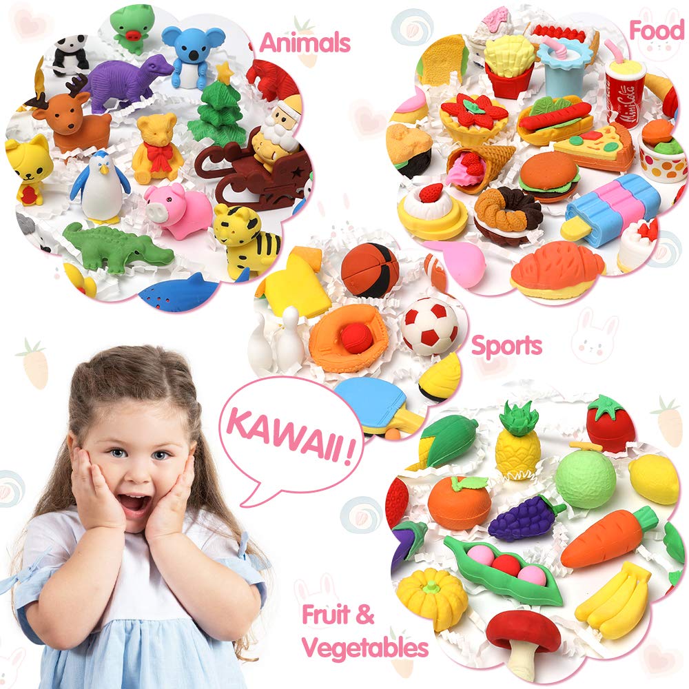 UMIKU apple eraser perfect for math and color sorting activities.
