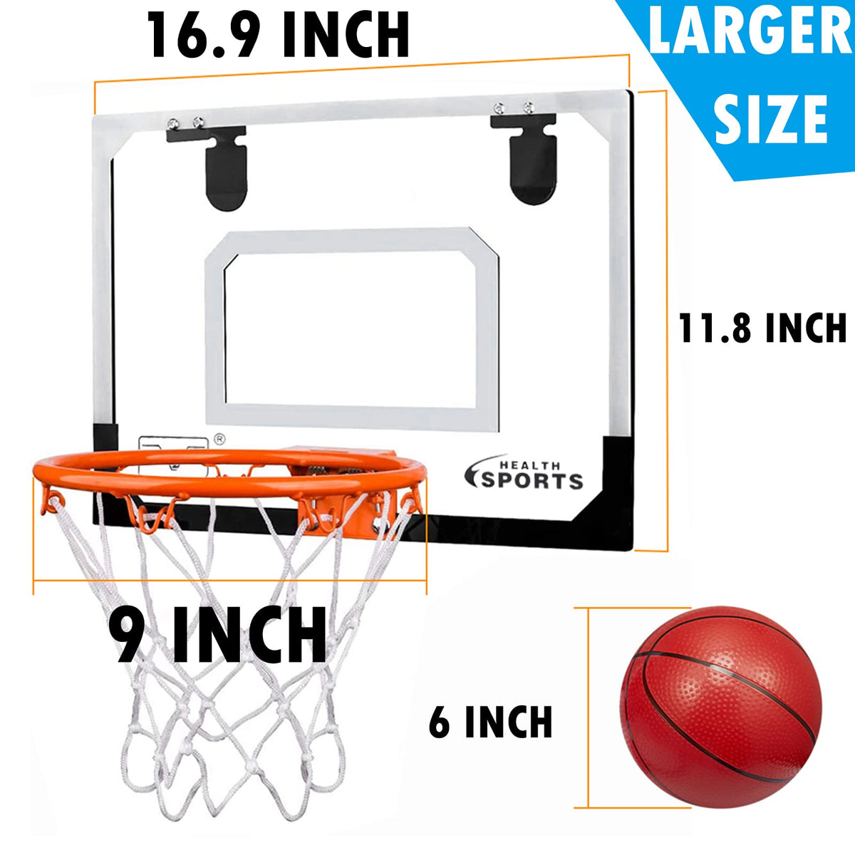 Umnodobn 9-inch dunk rim for more pro-style shots at home