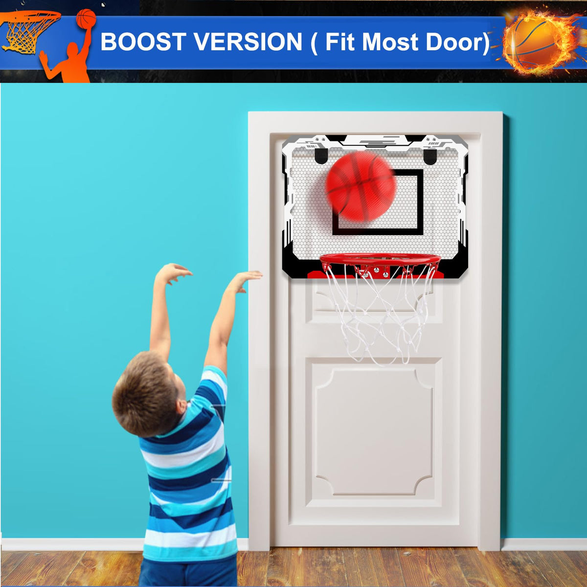 Umnodobn shatterproof backboard 15.8x11.8 inches for durable, safe play.