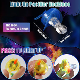 U-MOJOK blue green red LED pacifier adds vibrant color to rave outfits