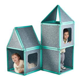 Umoving 20 piece magnetic fort panel playset ready for imaginative castle building