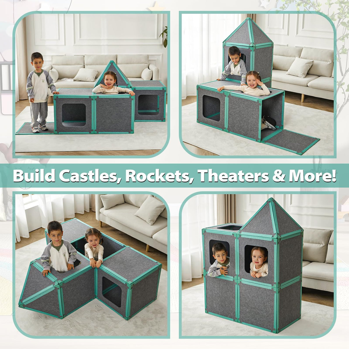 Umoving eco friendly felt panels provide a soft safe surface for little hands