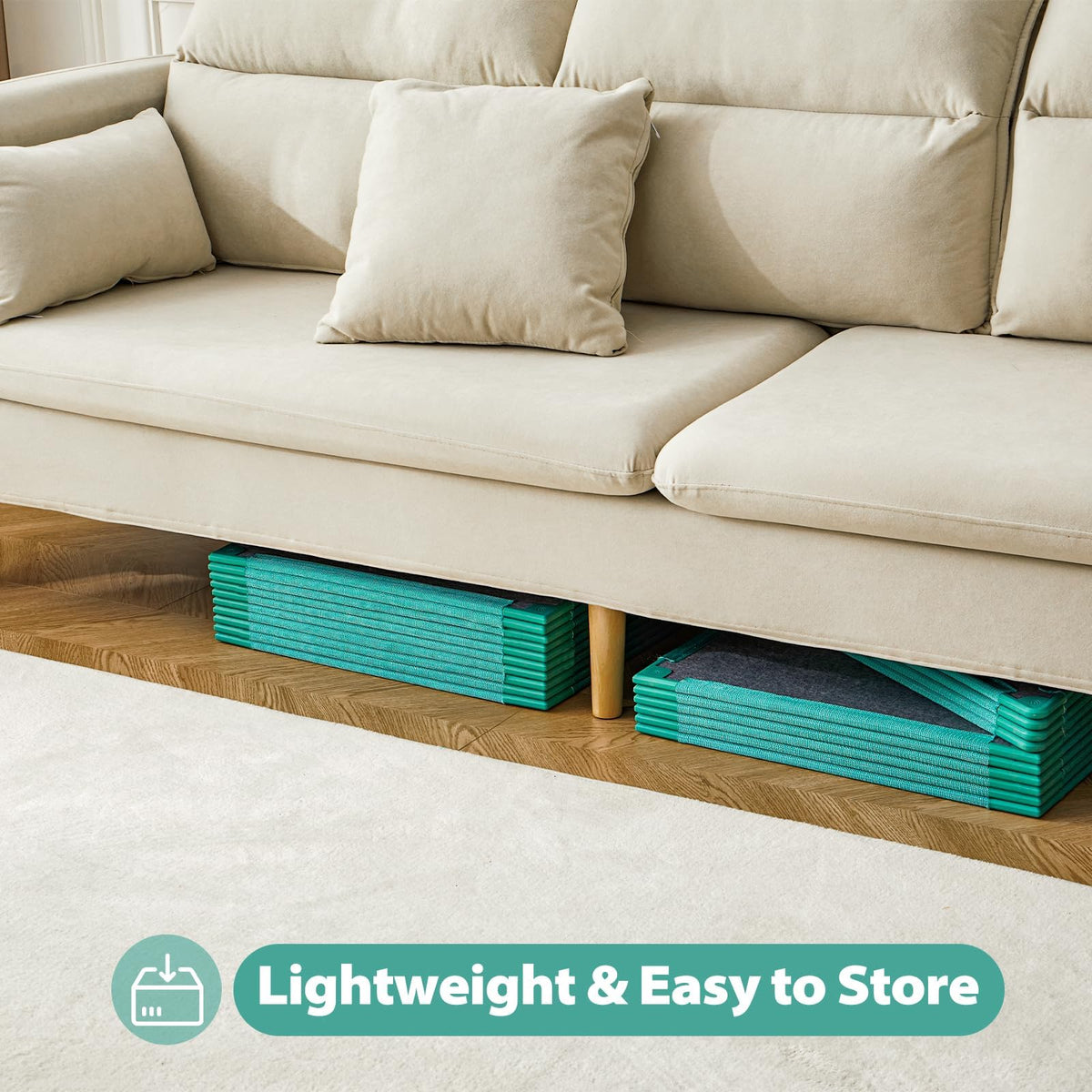 Umoving panels store flat for quick cleanup and space saving storage