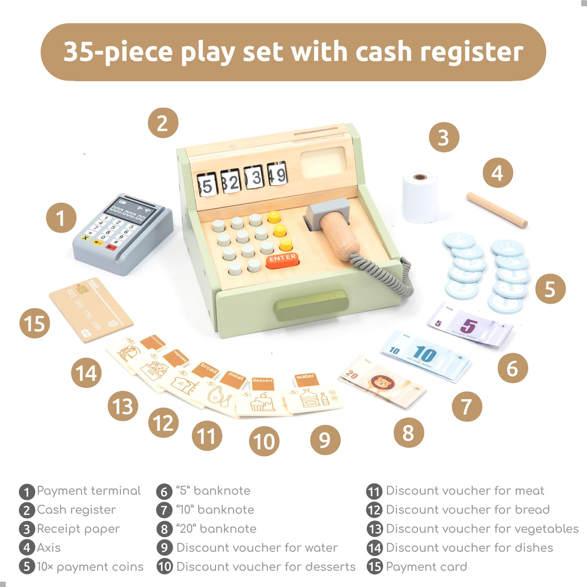 UMU set shows the register with open lid for interactive transactions