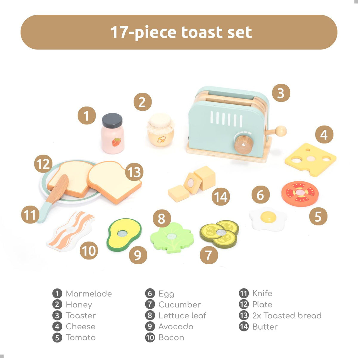 UMU wooden kitchen accessories complete pretend kitchen set