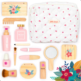 UMU wooden makeup kit lipstick for pretend play and imaginative storytelling