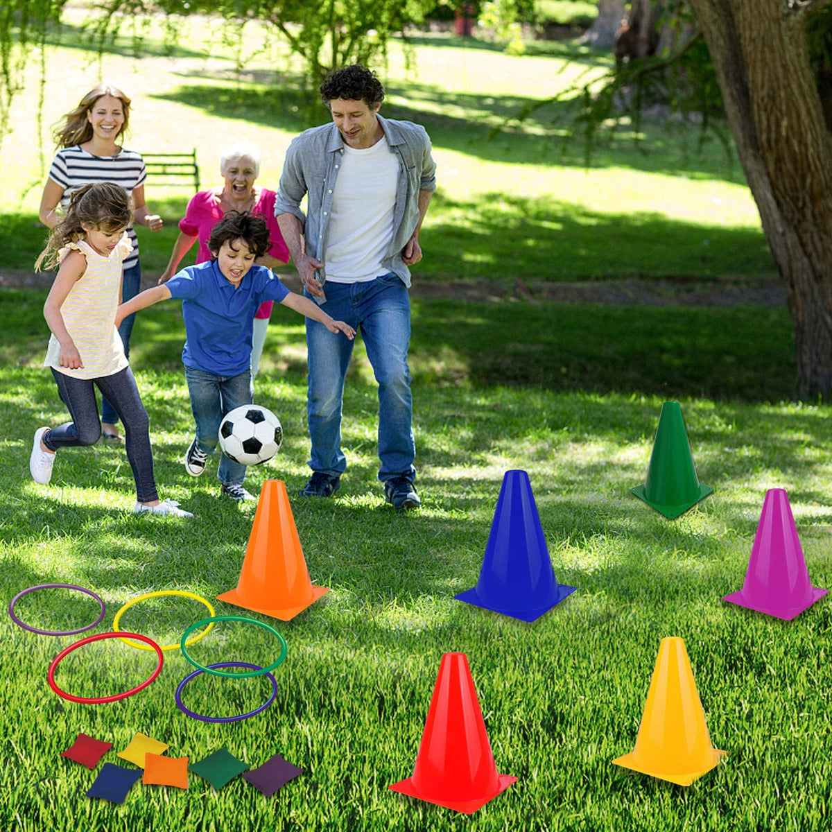 unanscre 31pcs carnival set play area with versatile game options.