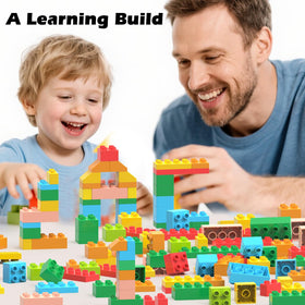Unasas 2x2 bricks with chunky grip for tiny hands and easy stacking.