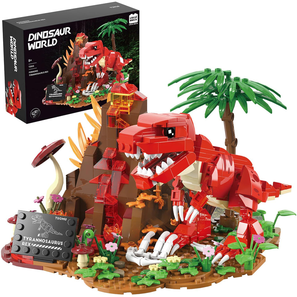 UNCLE BRICK Dinosaur World volcano scene for immersive creative play.