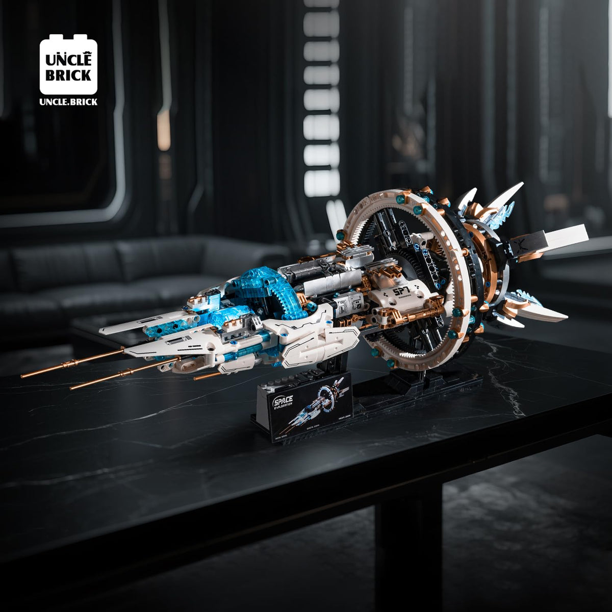 UNCLE BRICK Interstellar space-station assembly with intricate detailing