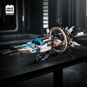 UNCLE BRICK Interstellar space-station assembly with intricate detailing