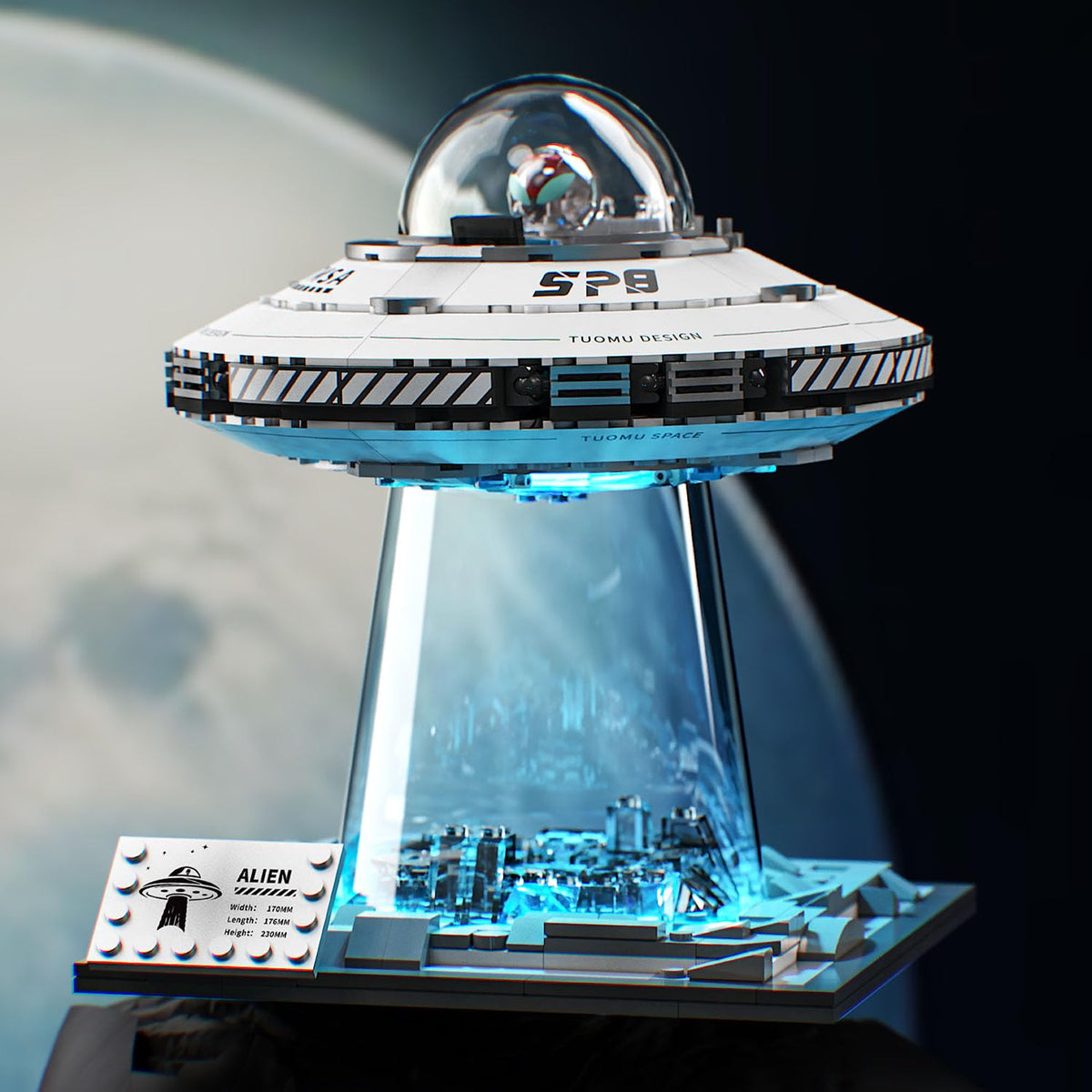 UNCLE BRICK Space UFO aliens mini figures for storytelling