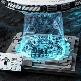 UNCLE BRICK Space UFO building set pieces for construction fun
