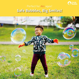 Uncle Bubble big bubble wands in use for outdoor displays