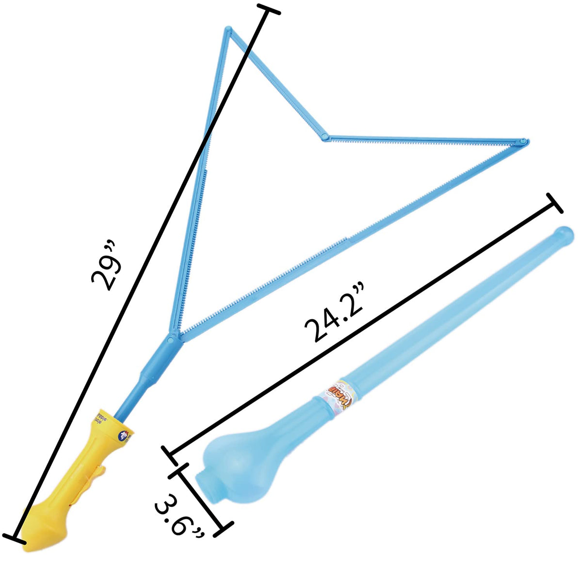 Demonstration of bubble tricks using Uncle Bubble wands