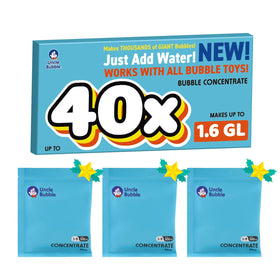 Uncle Bubble concentrated solution ready for flexible dilution to big or small bubbles