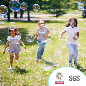 Uncle Bubble safe non-toxic formula ideal for kids activities.