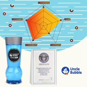Uncle Bubble science demonstration bubble for classroom displays and experiments.