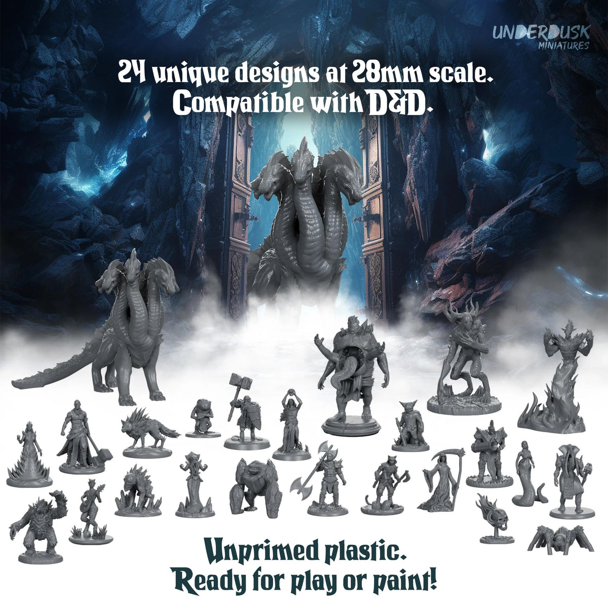 Underdusk Chaotic Encounters Gluttony boss miniature for high-stakes multi-figure encounters