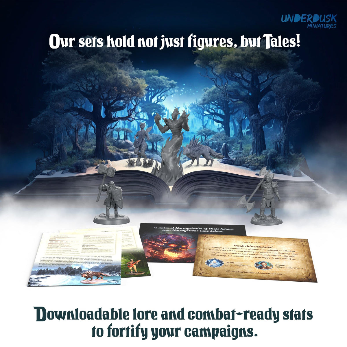 Underdusk Chaotic Encounters Standard 28mm figures set ready for quick table use