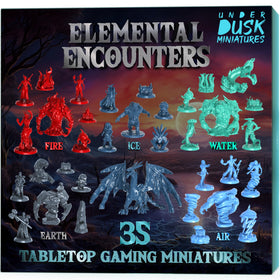 Underdusk Fire element figures for dramatic dungeon encounters.