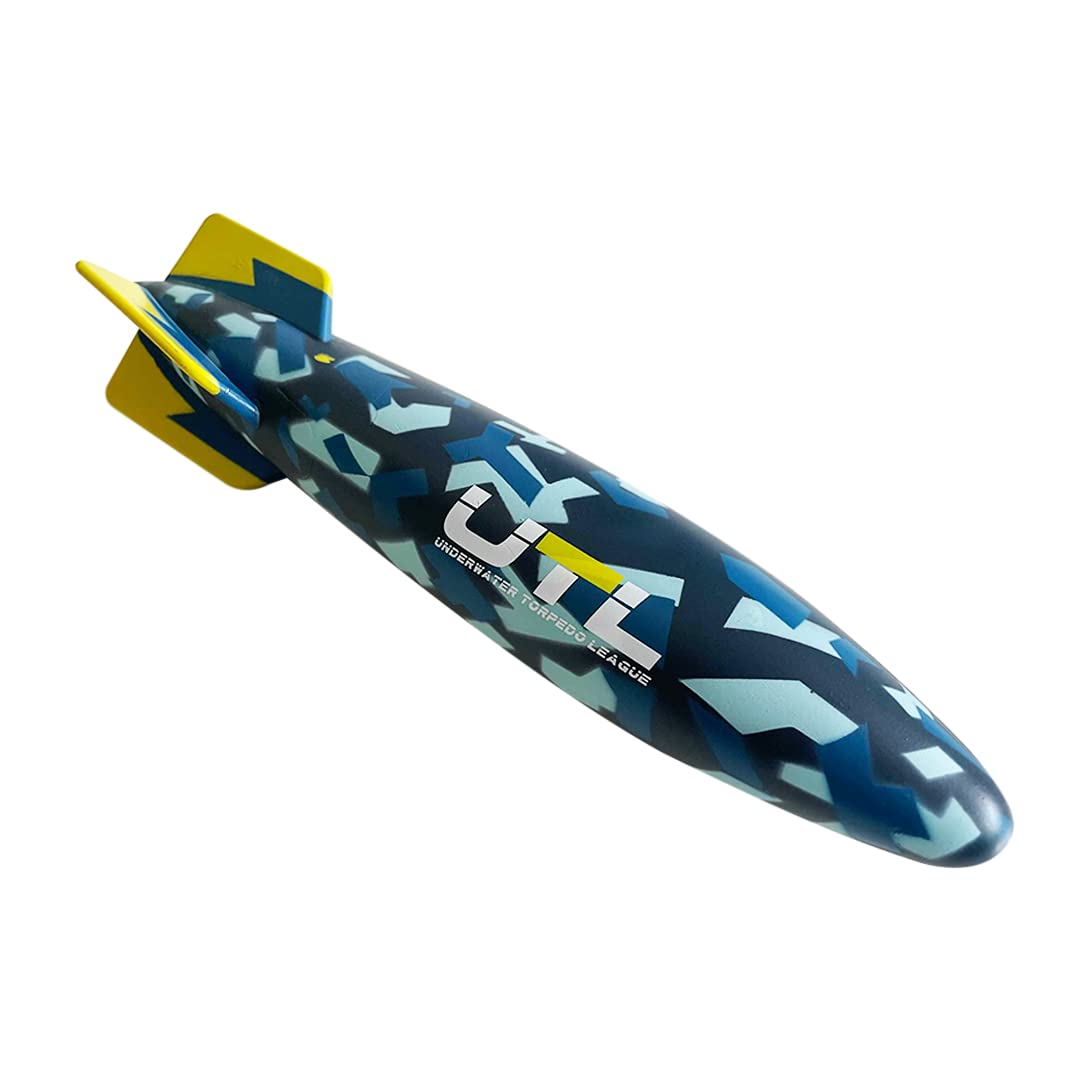Underwater Torpedo League torpedo glider 10-inch blue camouflage, ideal for smooth pool glides