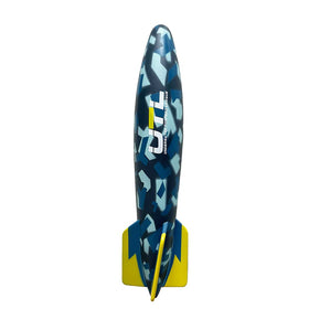 Official-size glider in blue camouflage supports authentic UTL game practice