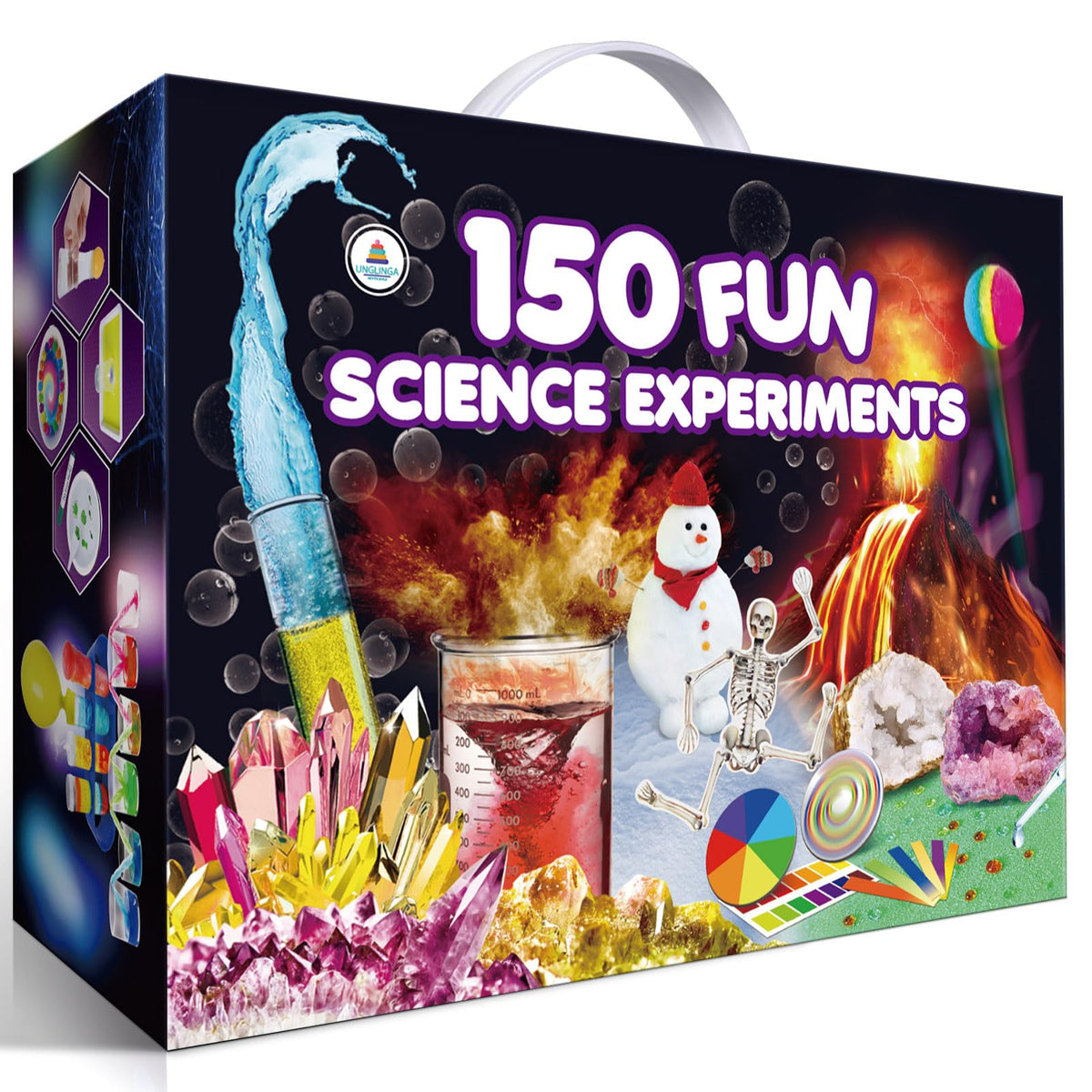 UNGLINGA 150 Experiments Science Kit — hands-on learning setup for curious kids