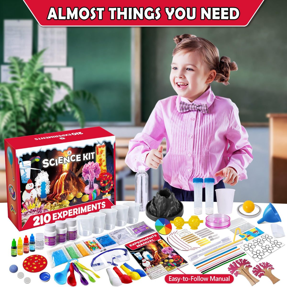 UNGLINGA 210 Experiments Gift Idea—perfect science-themed present for birthdays and holidays.