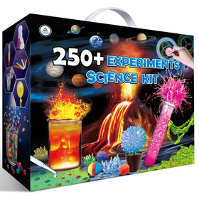 UNGLINGA 250+ experiments kit on the box front inspires curiosity and learning