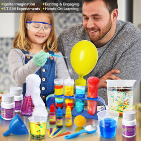 UNGLINGA 272 chemical reactions kit with kid-safe experiments