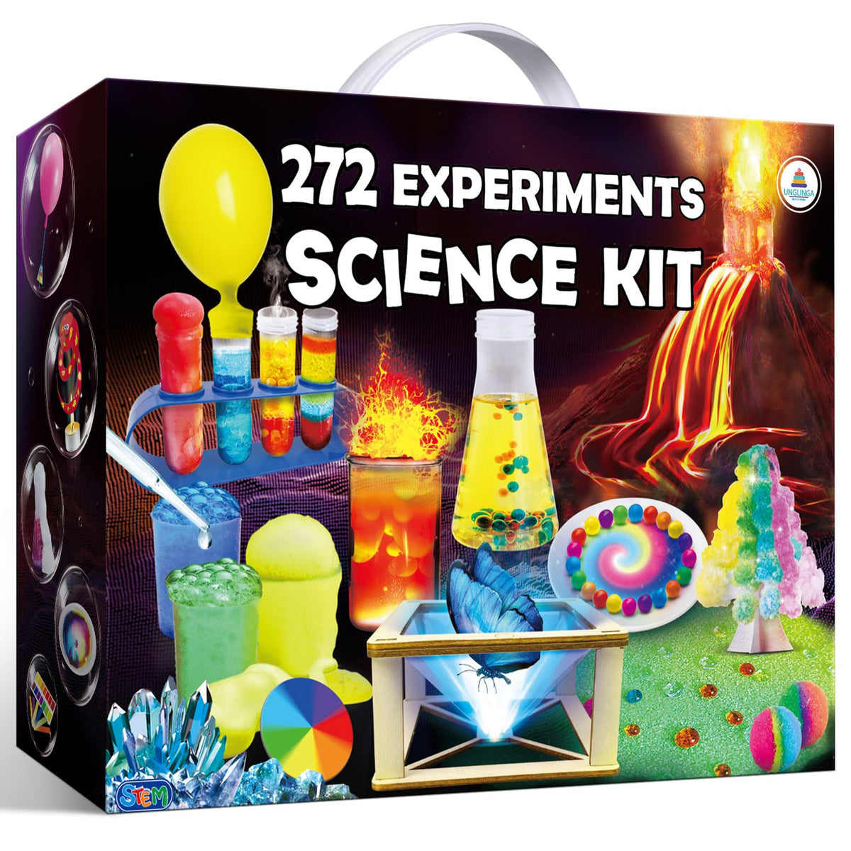UNGLINGA 272 volcano experiment setup for kids' science fun and learning