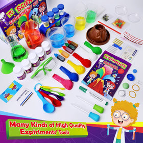 UNGLINGA 70 Lab Experiments kid-friendly, safe ingredients promote confident STEM play