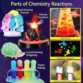 UNGLINGA crystal growing set enabling safe at-home chemistry observation and crystal formation