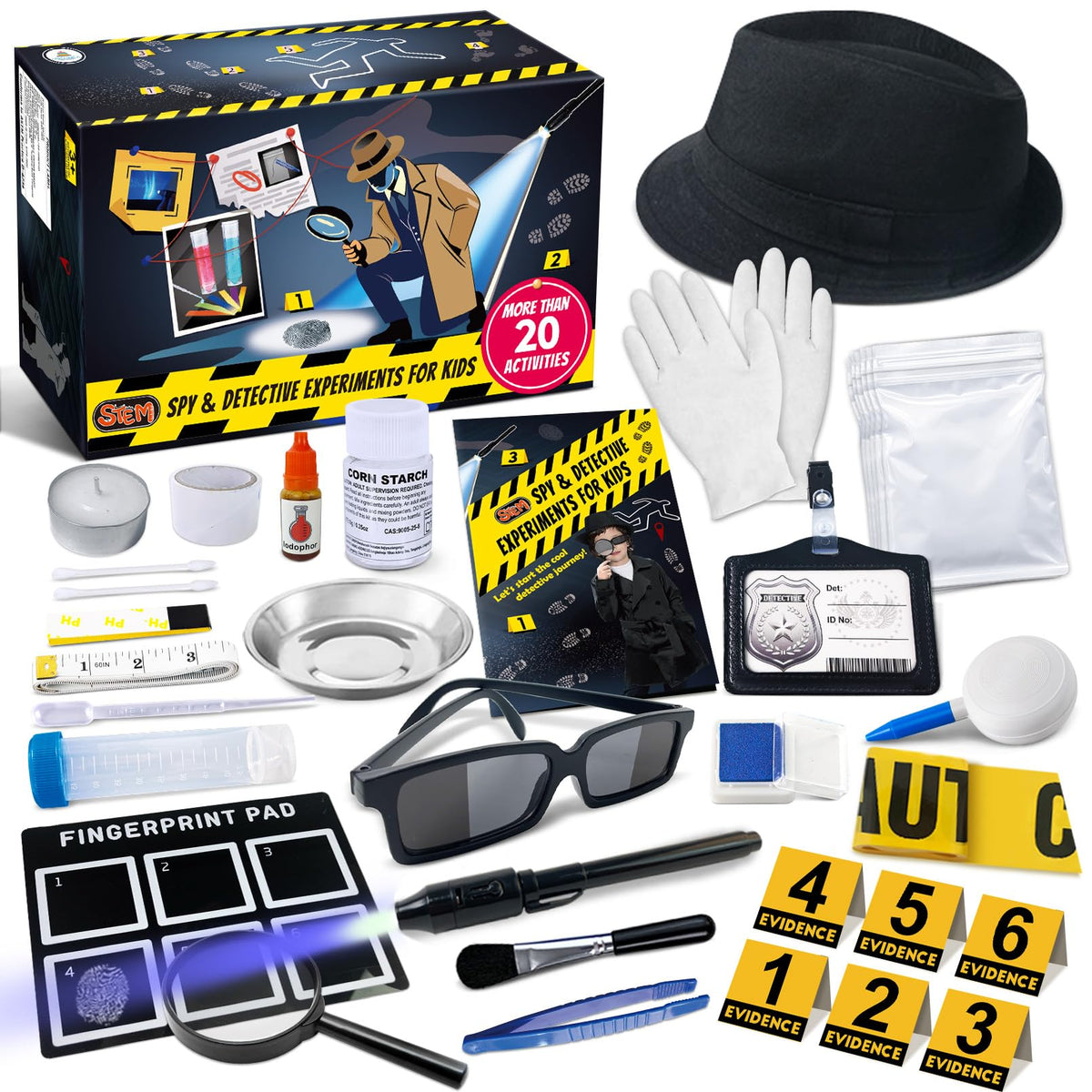 UNGLINGA kids spy kit detective hat enhances imaginative mystery play