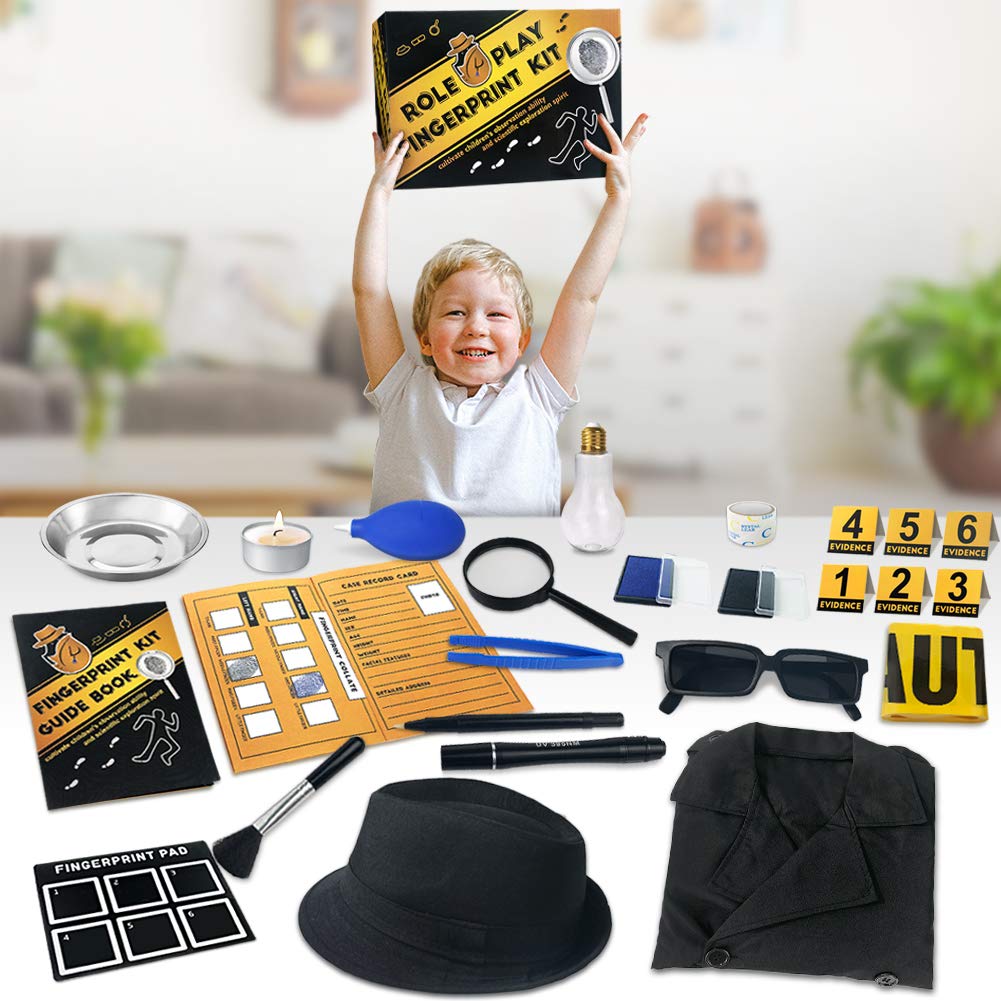 UNGLINGA Spy Kit fingerprint booklet guides kids through fingerprint activities and learning.