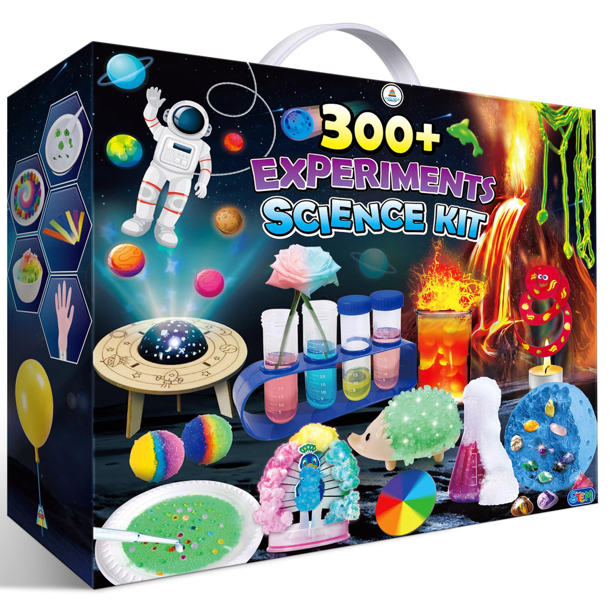 UNGLINGA volcano experiment kit showing hands-on science exploration and eruption simulation