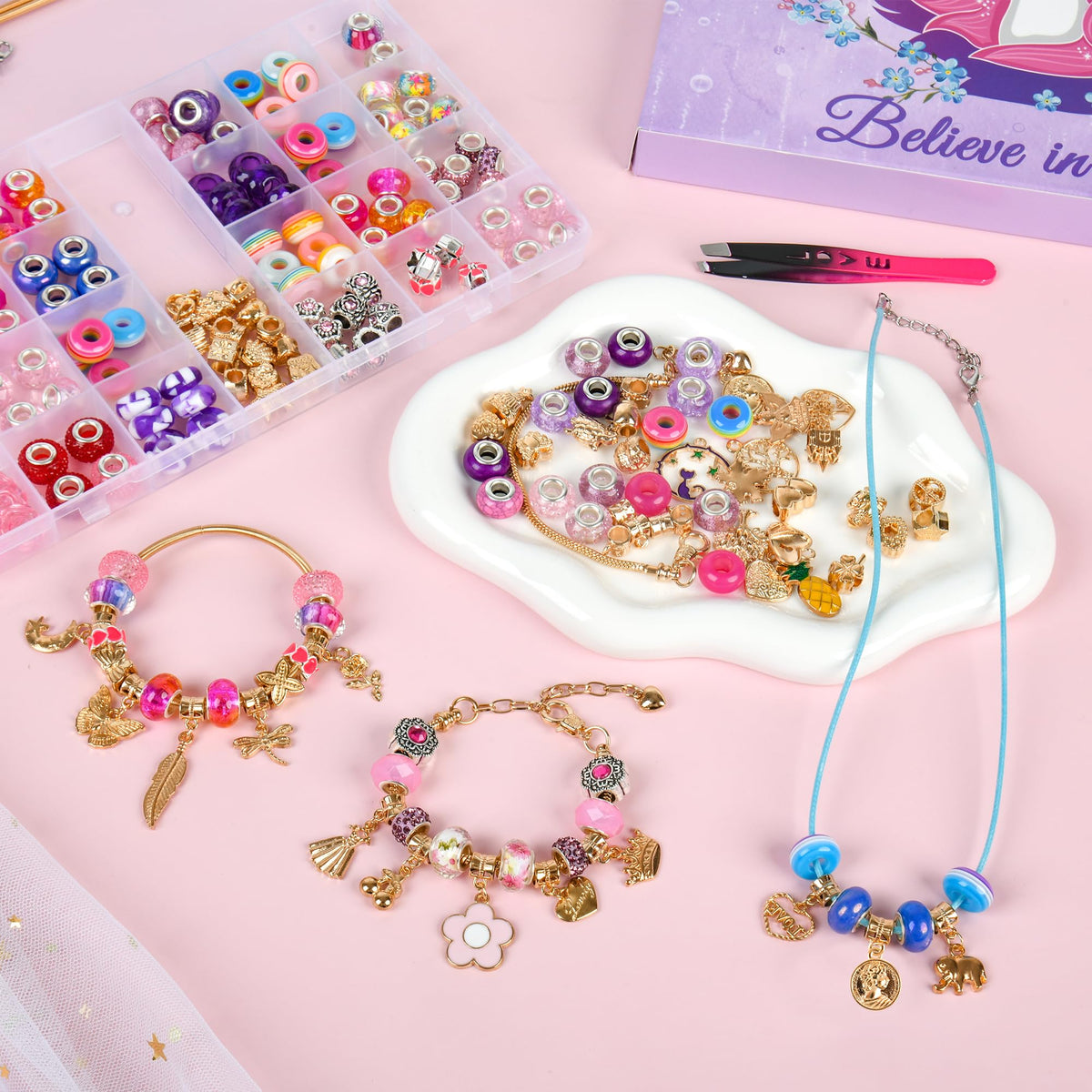 Uniartfy colorful beads and pendants for mix-and-match projects