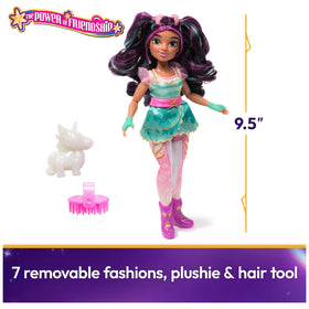 Ava plushie Mr. Glitterhooves for cuddly companion during adventures