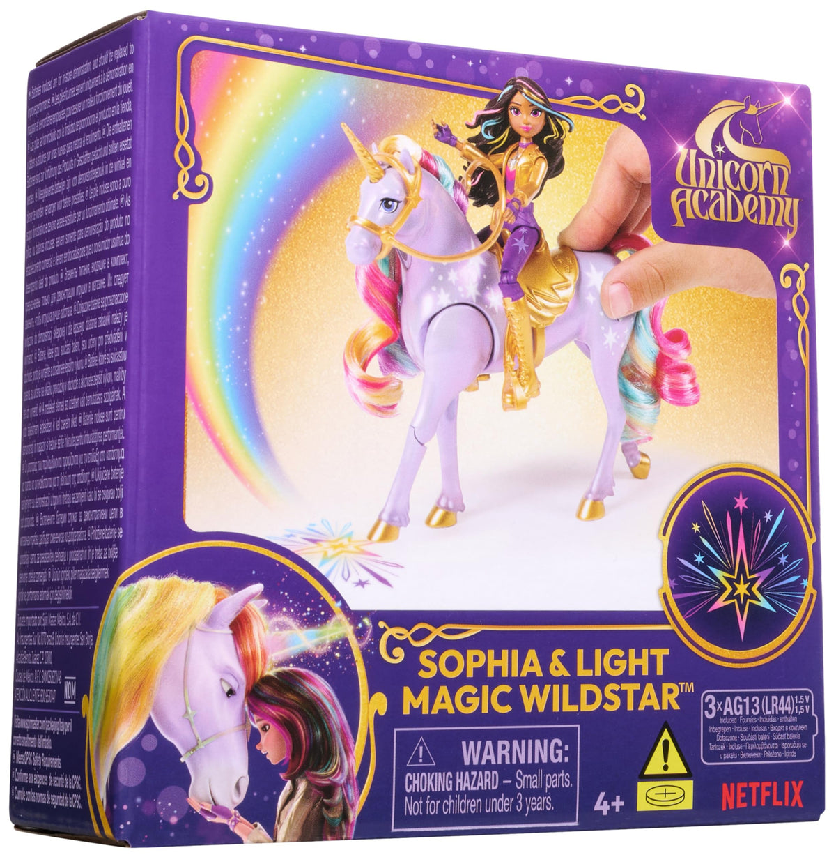 Unicorn Academy batteries included for immediate light-up action.