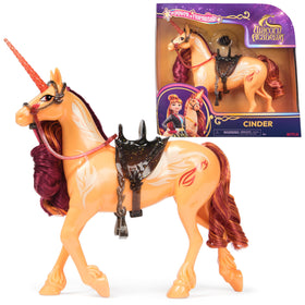 Unicorn Academy Cinder 11-inch figure with fiery markings for imaginative play