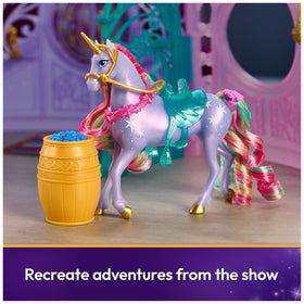 Unicorn Academy Bubble bucket adds bubbly sensory moments to pretend journeys.