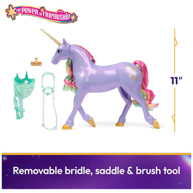 Unicorn Academy Wildstar translucent bridle and saddle for pretend-play detail