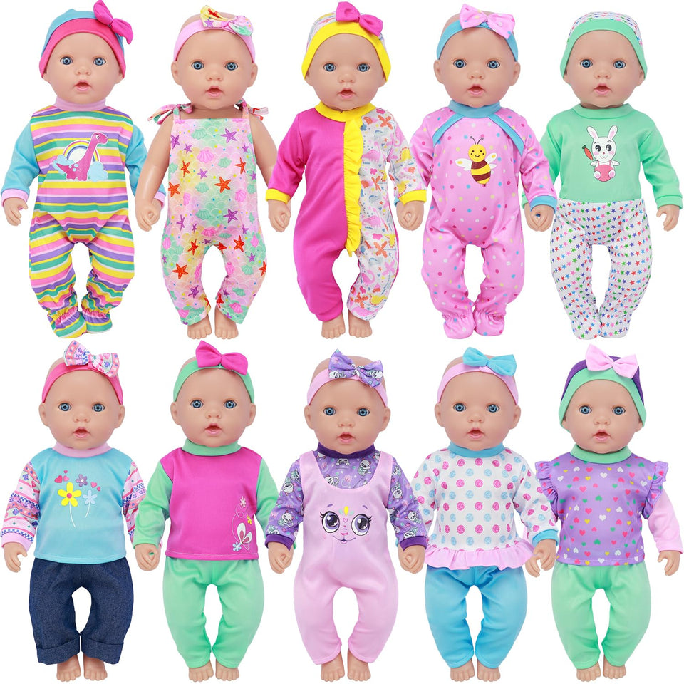 UNICORN ELEMENT 10-set doll clothes for 14-18 inch dolls.