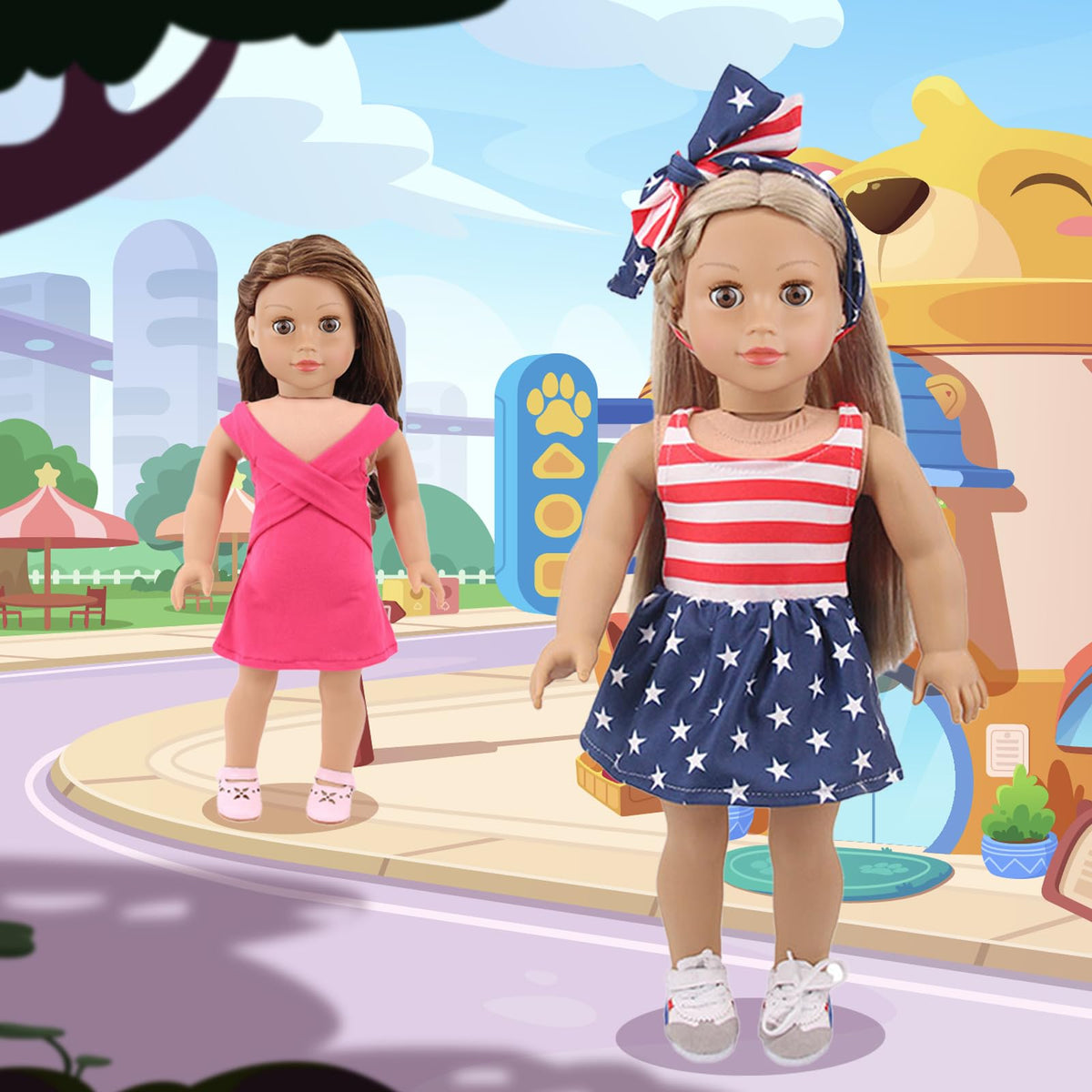 UNICORN ELEMENT compatible with 18-inch dolls for easy outfit matching