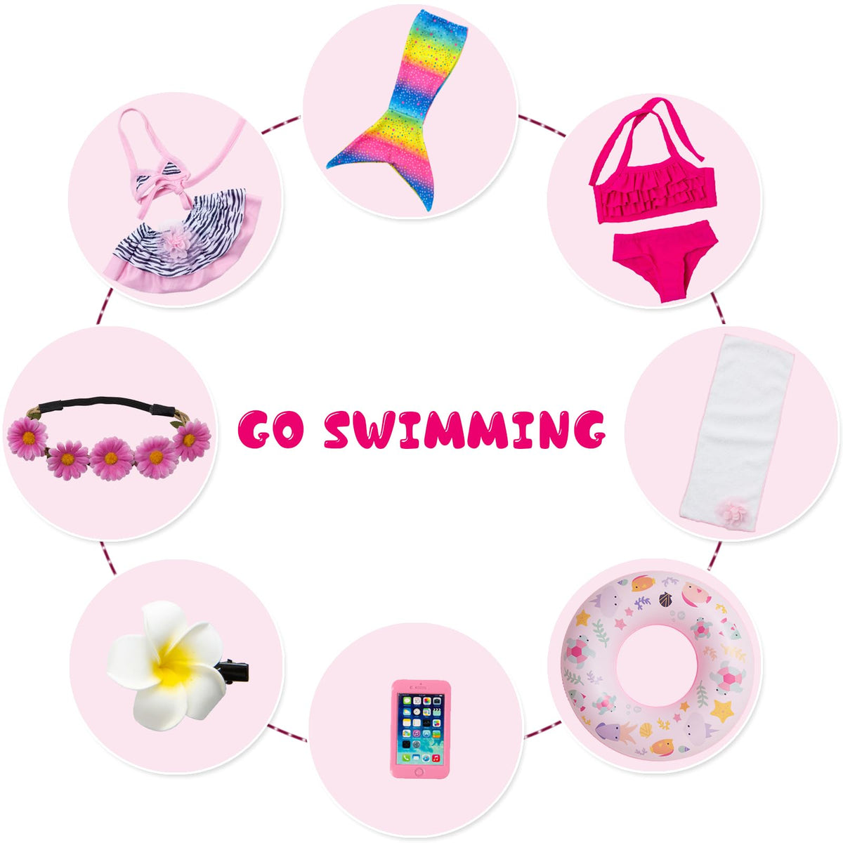 UNICORN ELEMENT frangipani hairpin adds colorful detail for stylish doll looks.