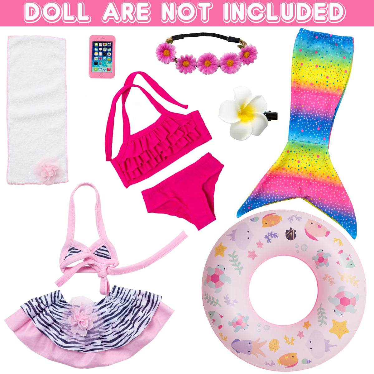 UNICORN ELEMENT 18inch doll mobile phone accessory supports pretend storytelling.